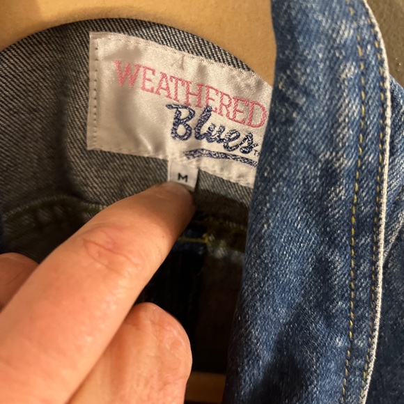 weathered blues jean jacket Womens Medium - Picture 5 of 8